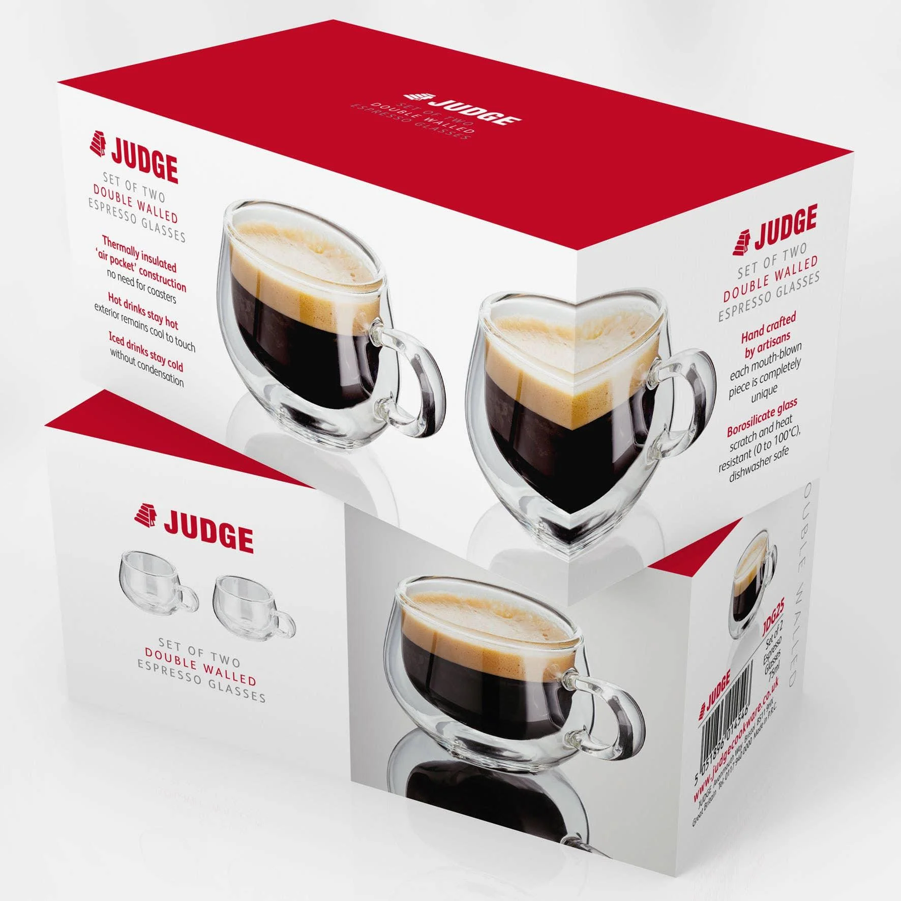 Judge UK Double Walled Glassware - 2 Piece Espresso Glass Set (75ml) - Image 6