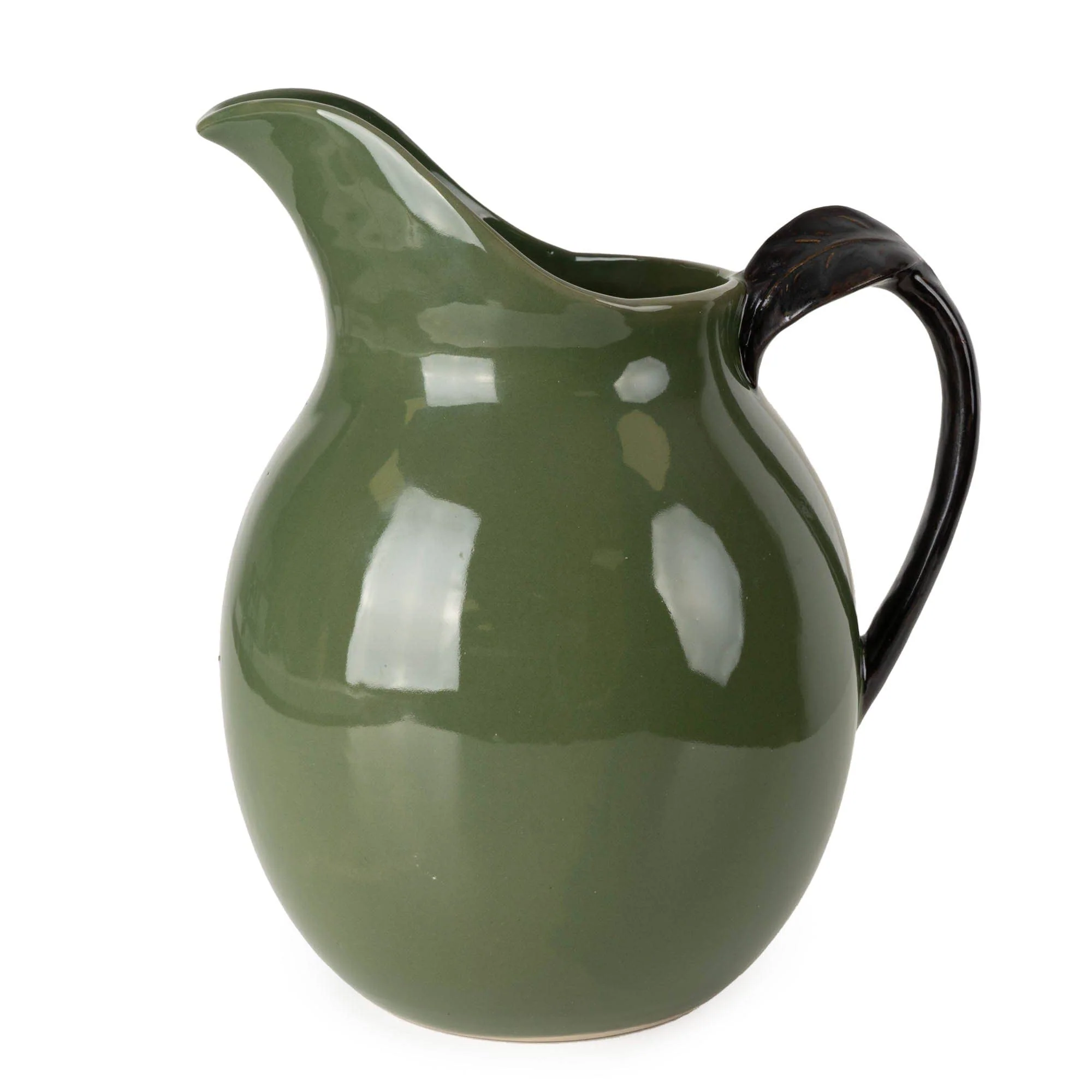Candlelight Jug Reactive Glaze - Olive