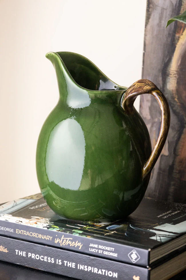 Candlelight Jug Reactive Glaze - Olive - Image 2