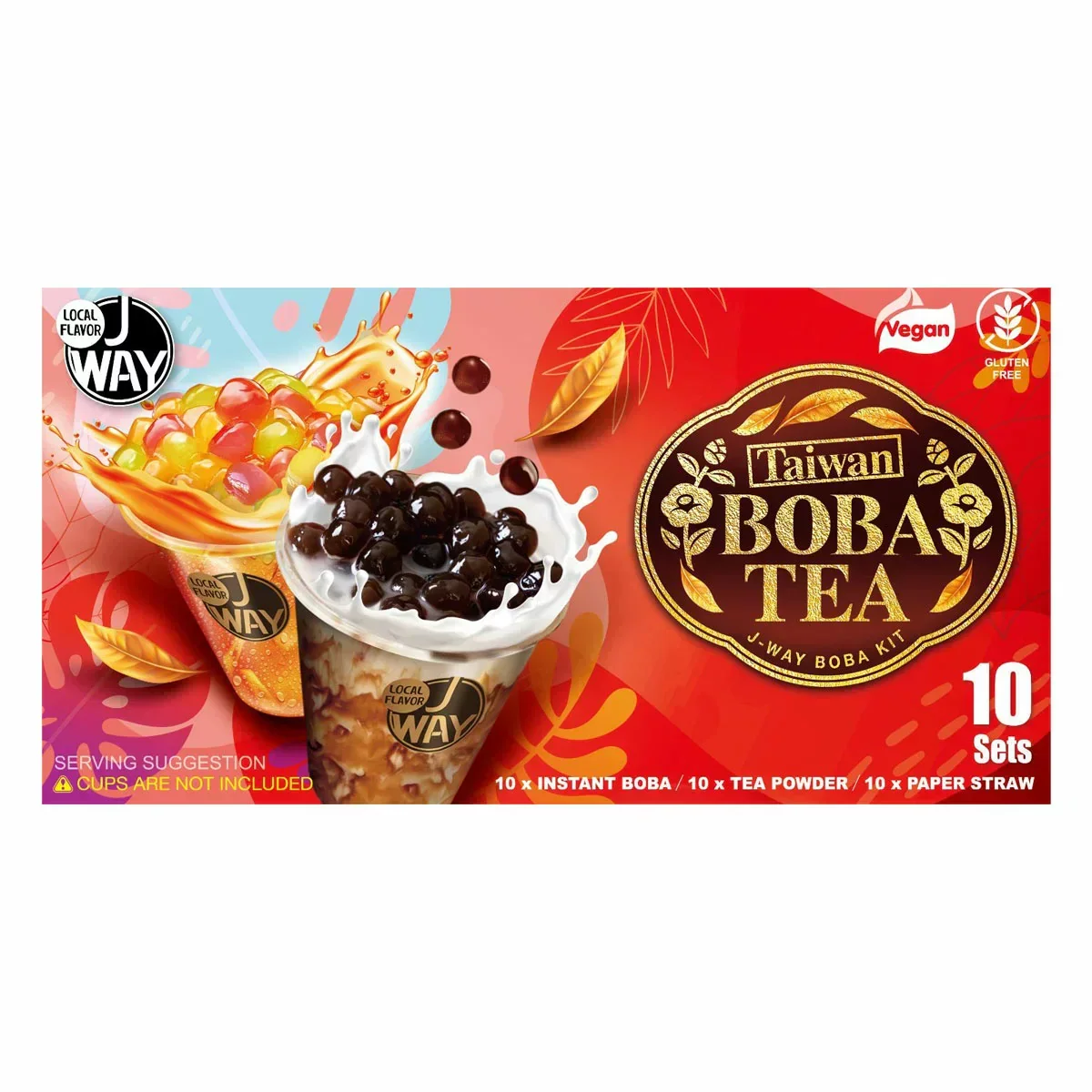 JWAY 5 Flavours Taiwan Boba Tea Kit - 10 Sets