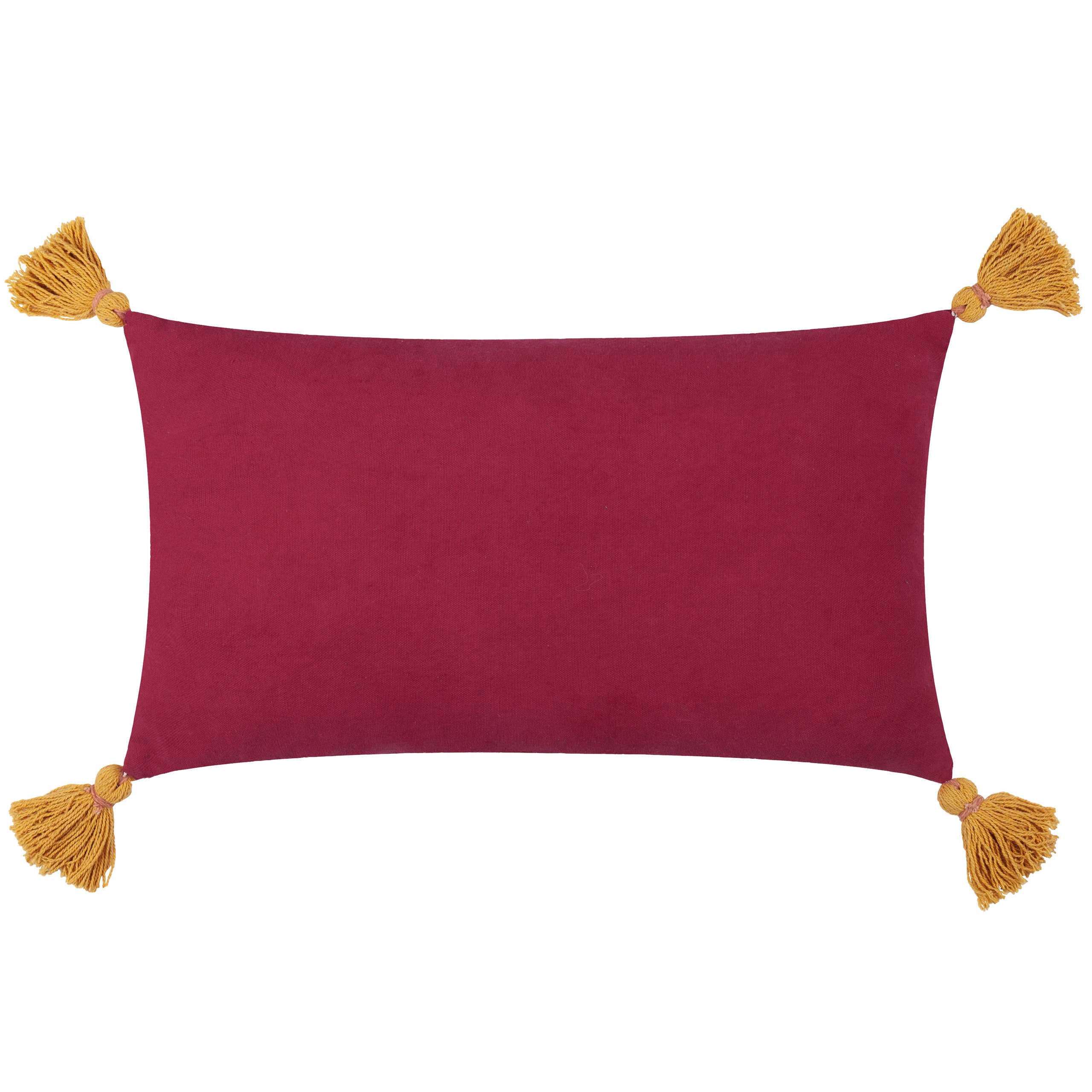 Kalahari Embroidered Velvet Cushion Multicolour - Feather Filled (30x50cm) - Image 3