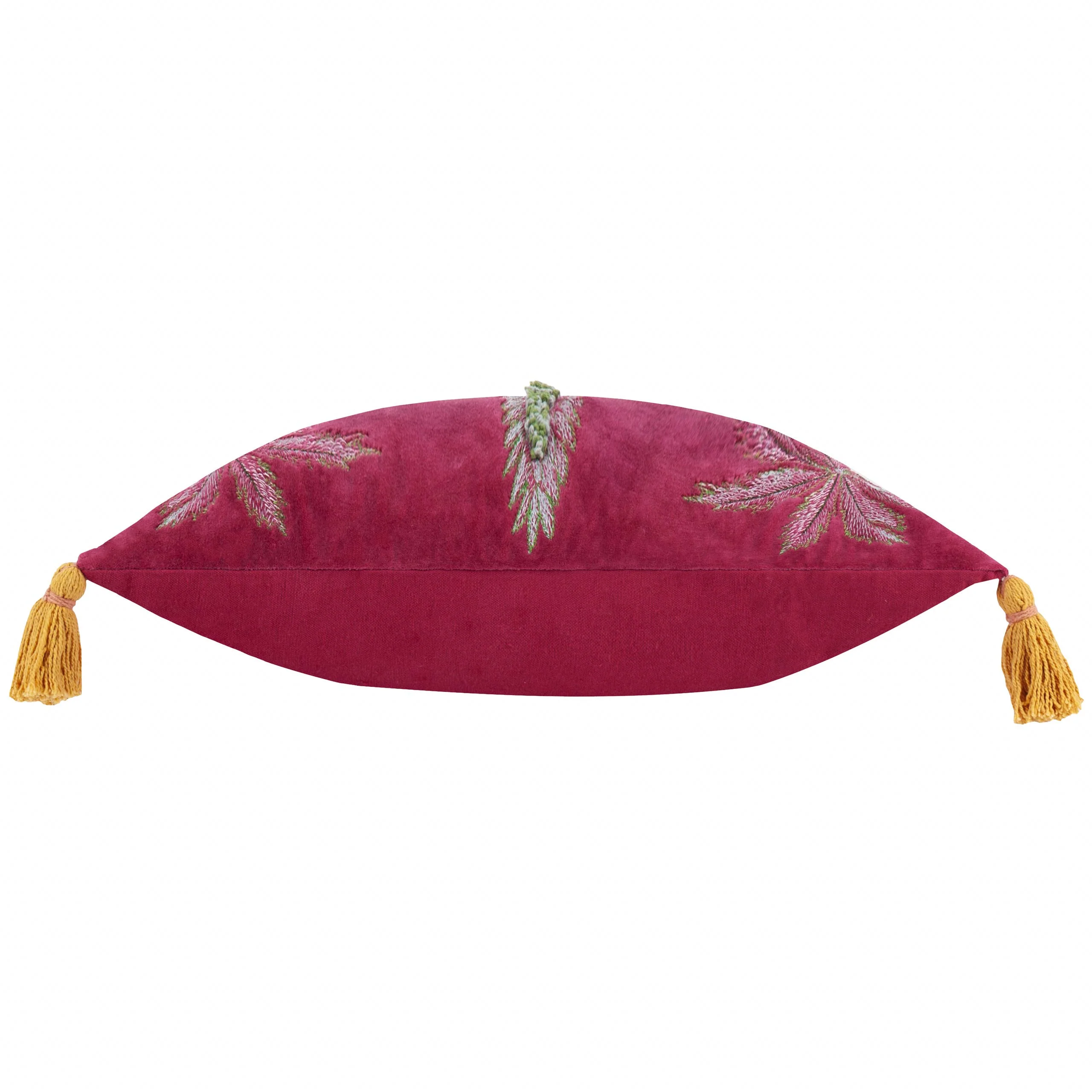 Kalahari Embroidered Velvet Cushion Multicolour - Feather Filled (30x50cm) - Image 4