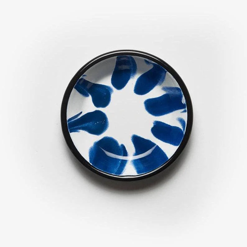 Kapka - A Little Colour Enamel Round Meze Plate - Blue (12cm)