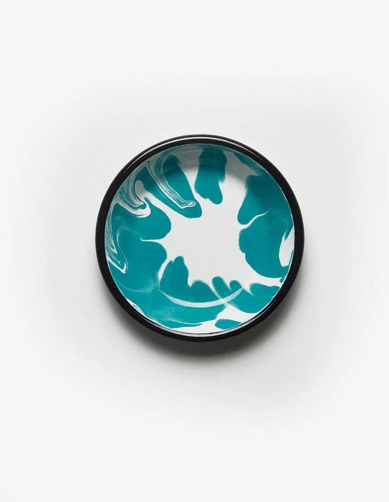 Kapka - A Little Colour Enamel Round Meze Plate - Blue (12cm) - Image 2
