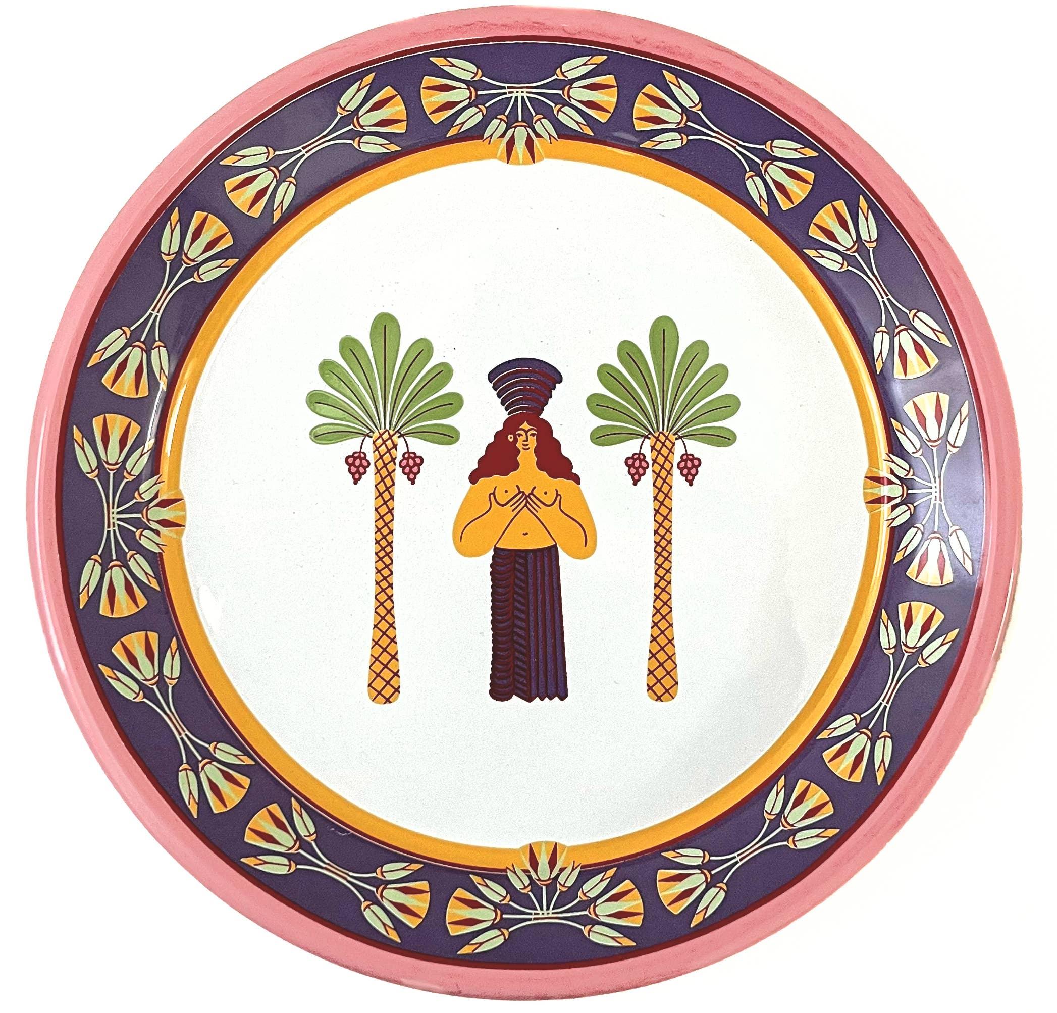 Kapka - Cosmogenesis Inanna Pink Enamel Plate (25cm)