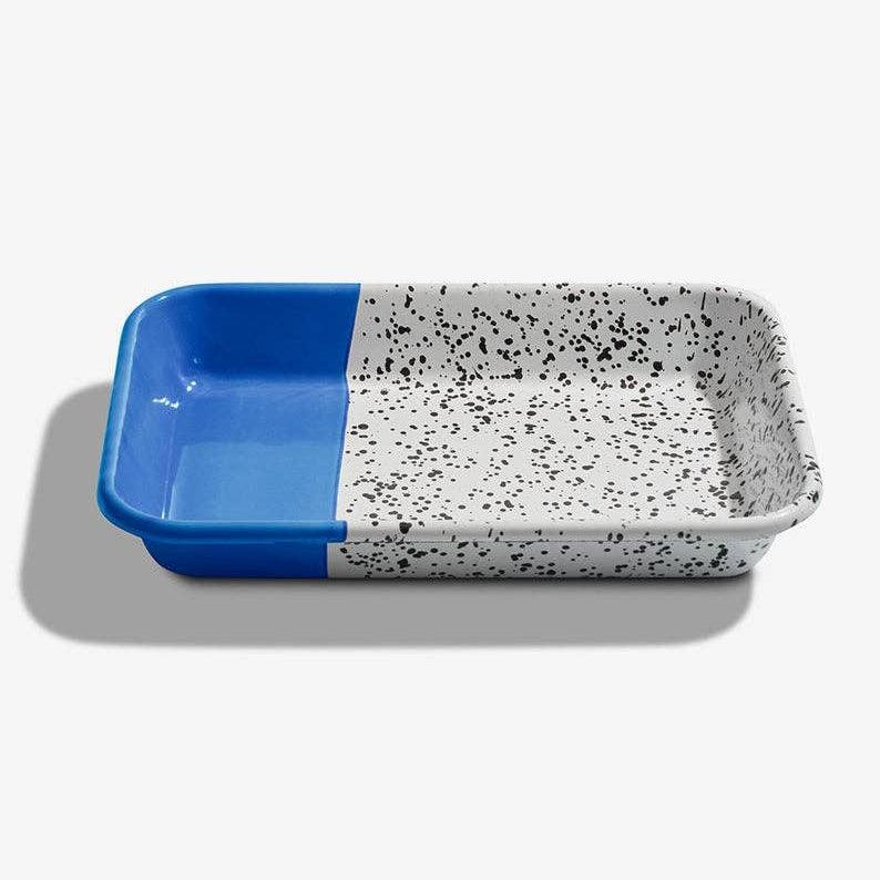 Kapka - Mind-Pop Enamel Serving Tray - Cobalt Blue (26cm)