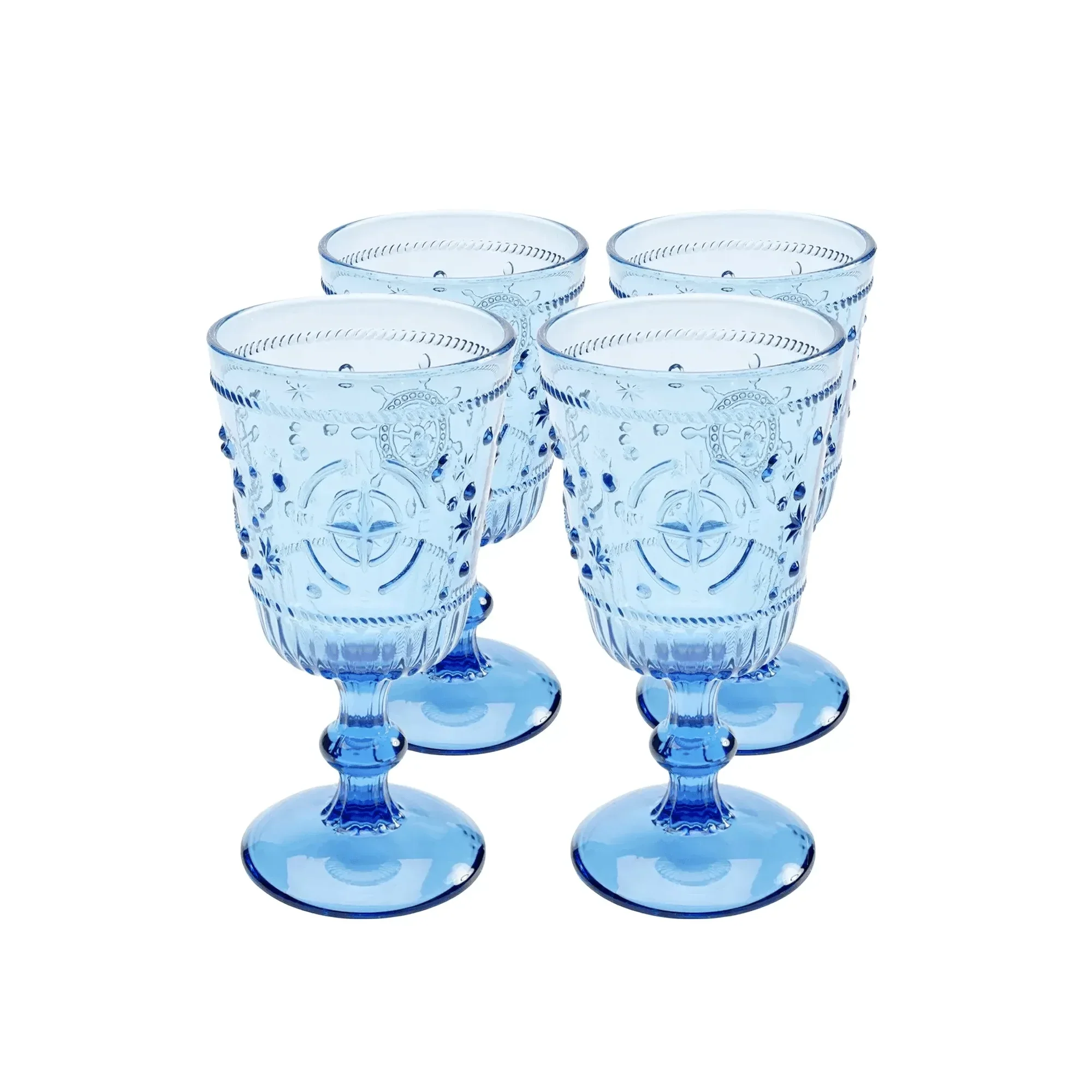 Kare Design - Wine Glass Greece Blue (set of 4)