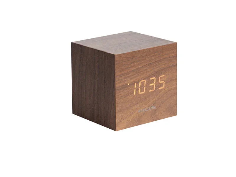 Karlsson Alarm Clock Mini Cube - Brown