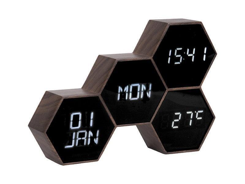 Karlsson Alarm Clock Six In The Mix - Dark wood