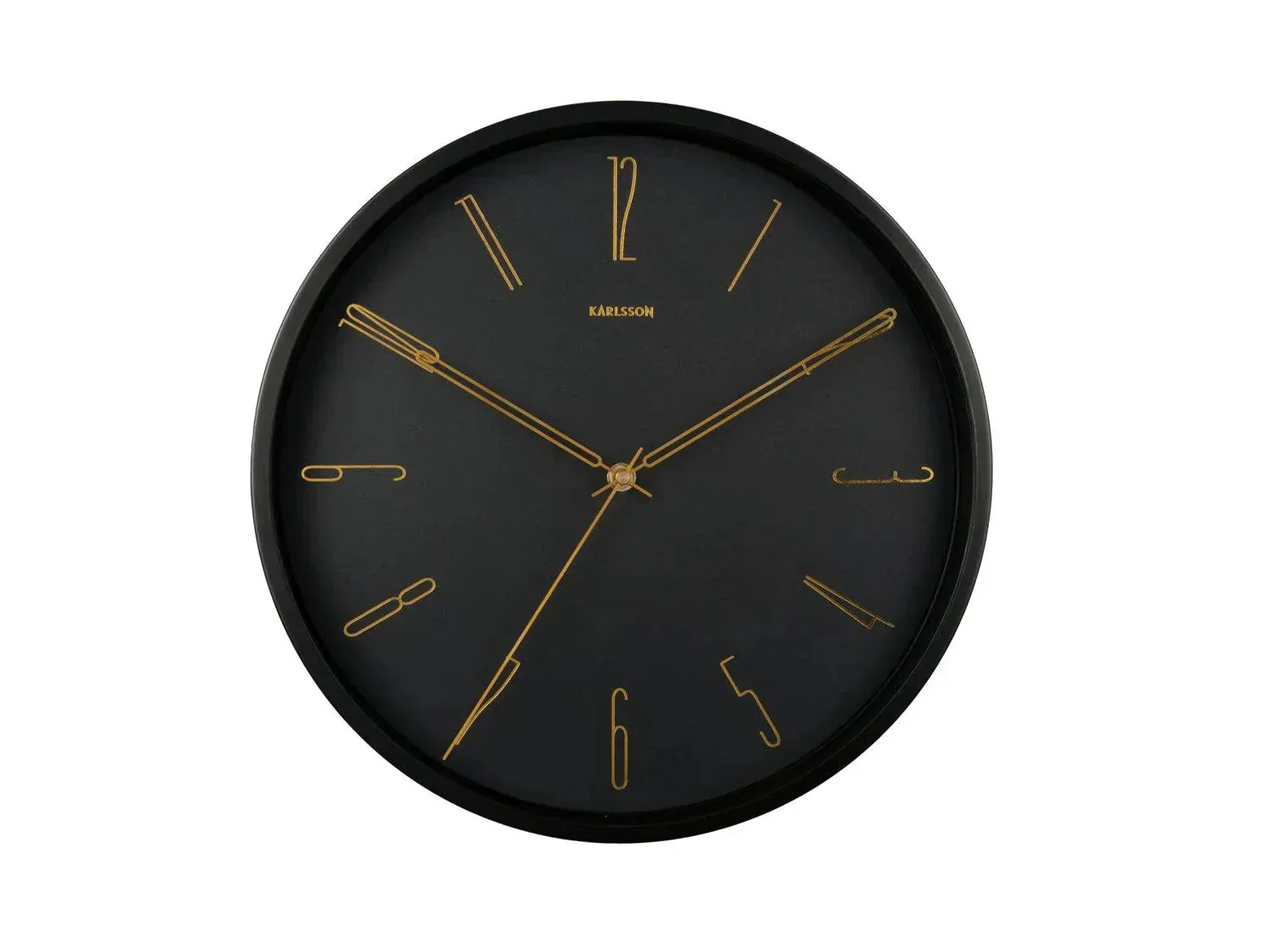 Karlsson Belle Numbers Wall Clock 35cm - Black
