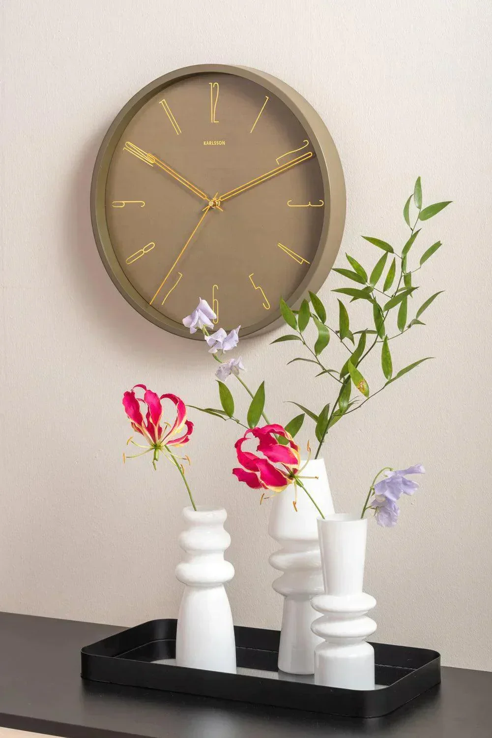 Karlsson Belle Numbers Wall Clock 35cm - Moss Green - Image 4