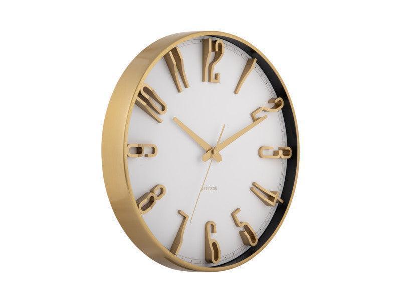 Karlsson Elevated Glam Wall Clock - Metallic White - Image 2