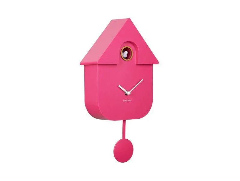 Karlsson Modern Cuckoo Wall Clock - Bright Pink - Image 2
