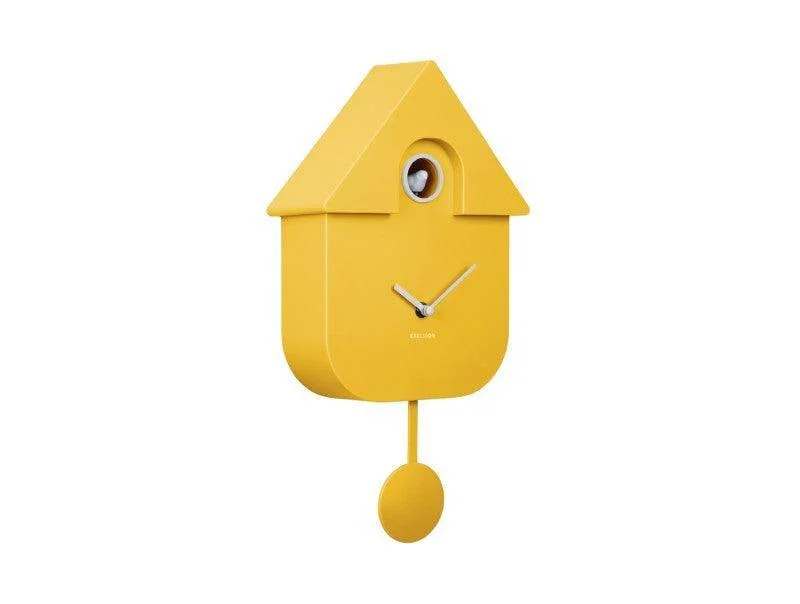 Karlsson Modern Cuckoo Wall Clock - Bright Yellow - Image 2