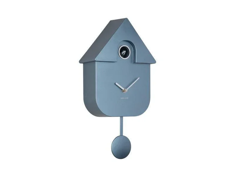 Karlsson Modern Cuckoo Wall Clock - Metallic Dark Blue - Image 2