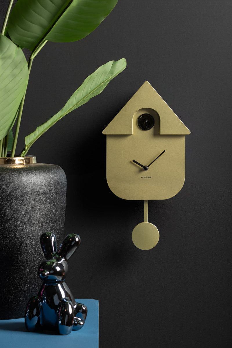 Karlsson Modern Cuckoo Wall Clock - Metallic Gold - Image 5
