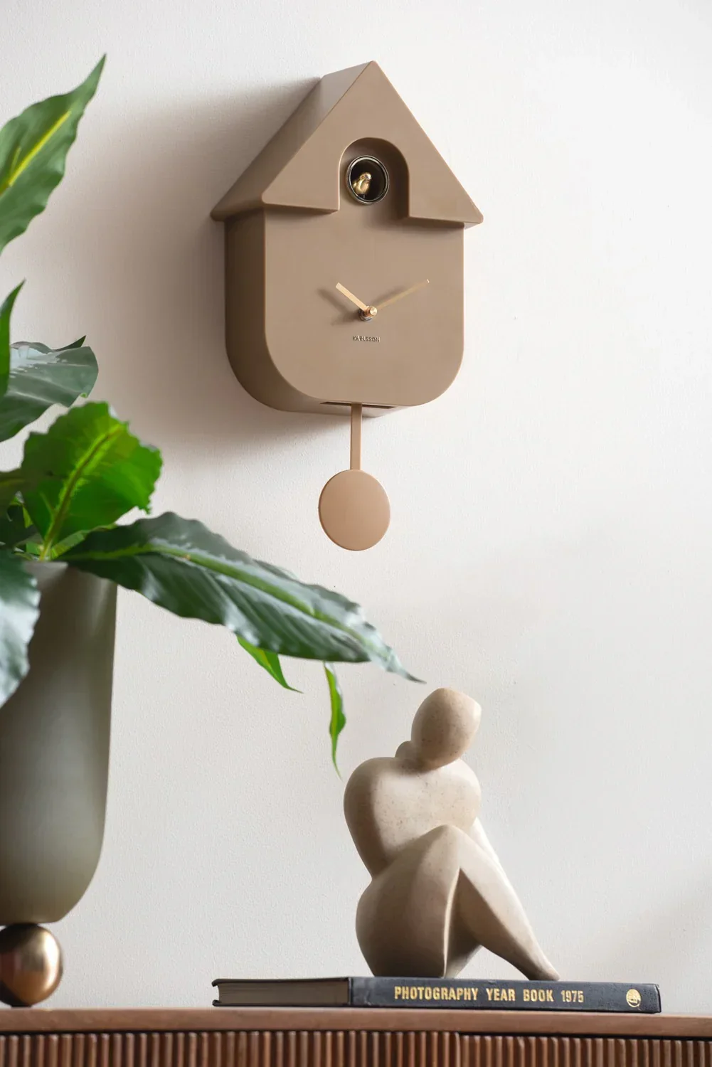 Karlsson Modern Cuckoo Wall Clock - Mocha brown - Image 4
