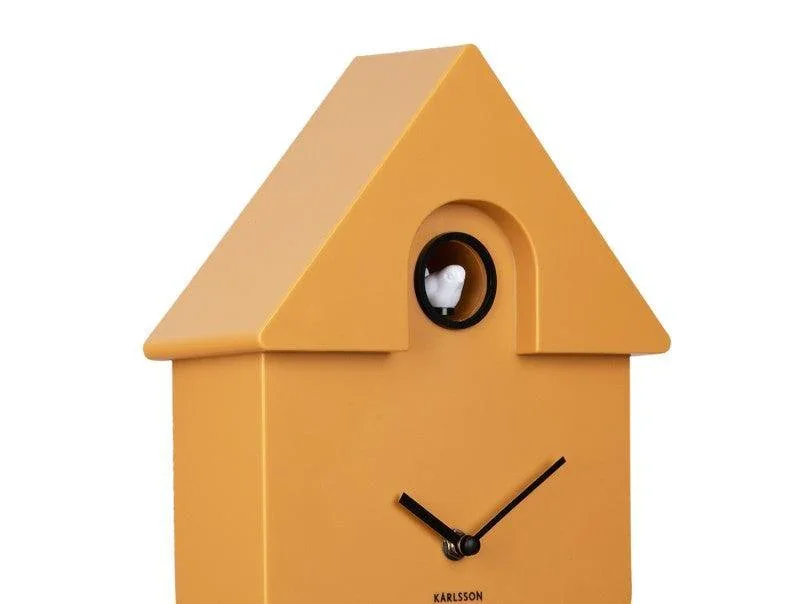 Karlsson Modern Cuckoo Wall Clock - Ochre Yellow - Image 4