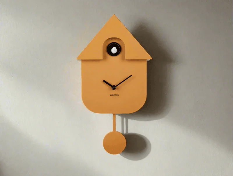 Karlsson Modern Cuckoo Wall Clock - Ochre Yellow - Image 5
