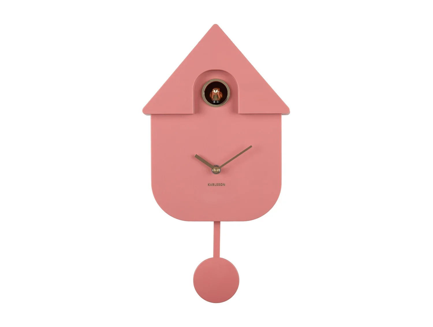 Karlsson Modern Cuckoo Wall Clock - Rose tan