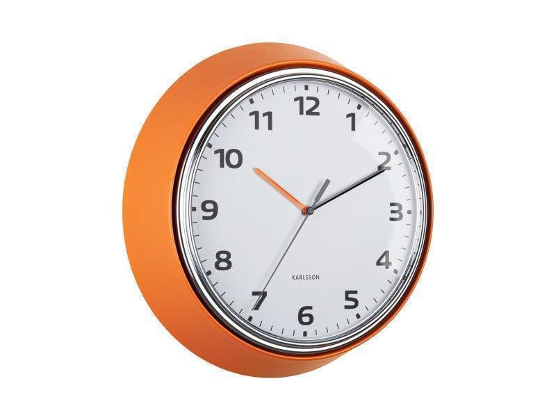 Karlsson Modern Retro Wall Clock - Bright Orange - Image 2