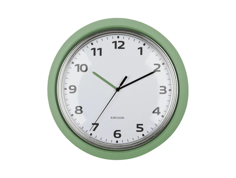 Karlsson Modern Retro Wall Clock - Jungle Green - Image 2