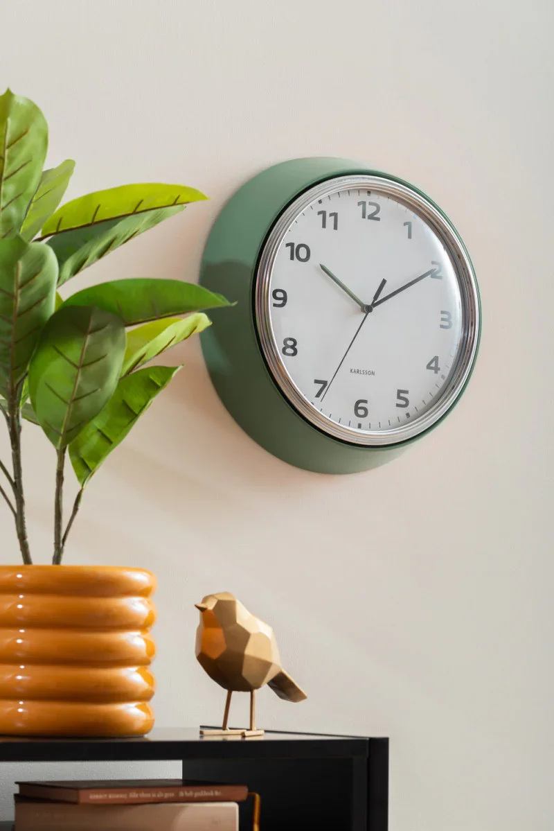 Karlsson Modern Retro Wall Clock - Jungle Green - Image 5
