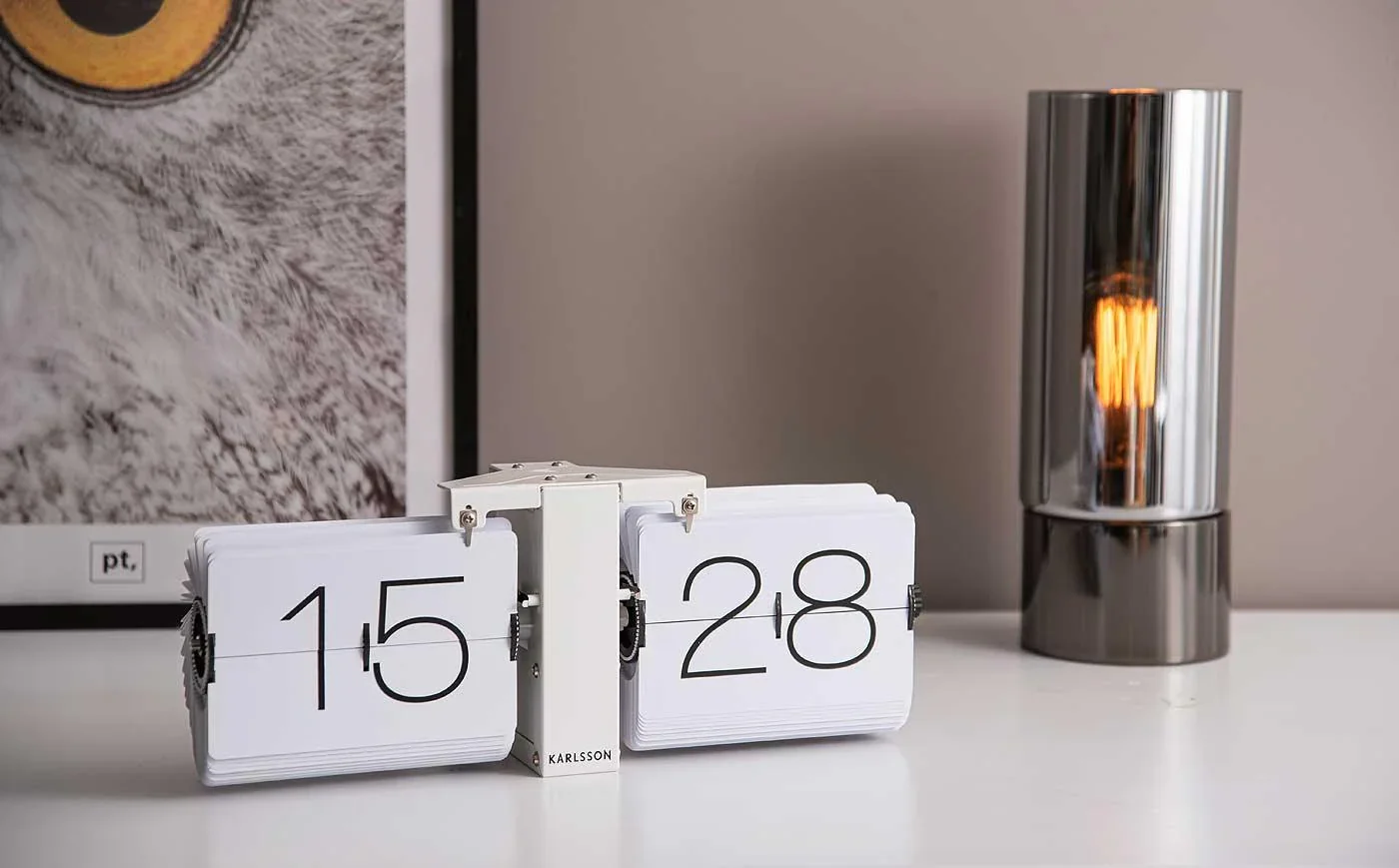 Karlsson No Case Flip Clock - White - Image 3