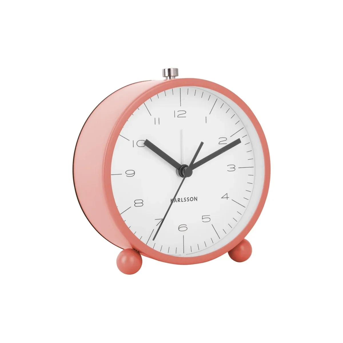 Karlsson Pellet Feet Alarm Clock - Matt Coral Pink