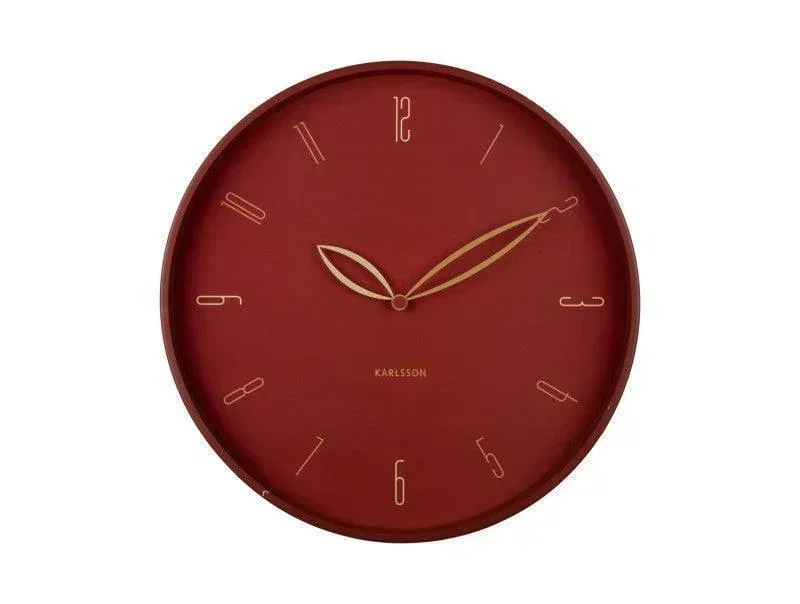 Karlsson Petals Wall Clock - Red Ochre