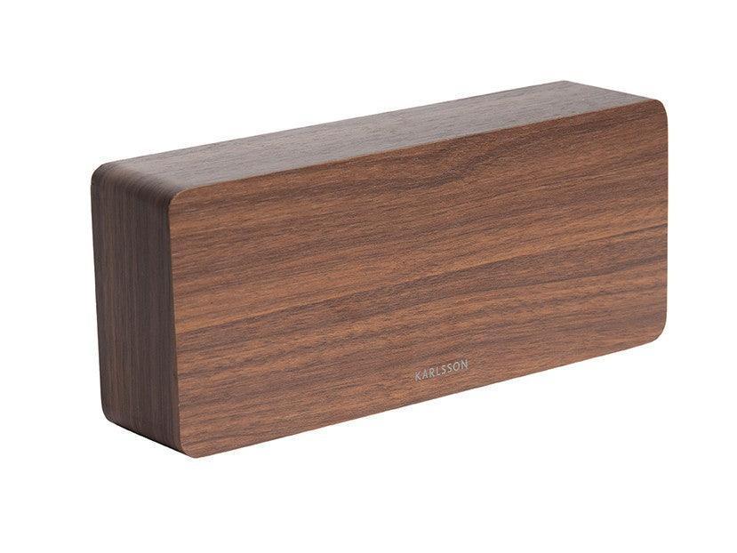 Karlsson Tube Alarm Clock - Dark Wood - Image 2