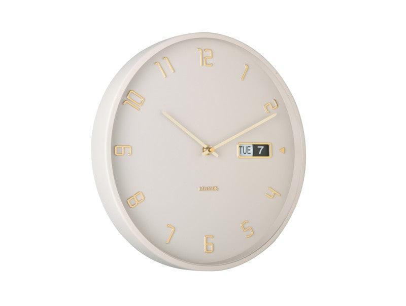 Karlsson Wall Clock Data Flip - warm grey