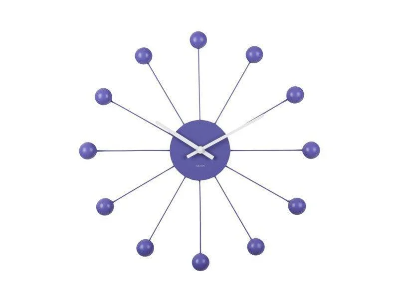 Karlsson Wall Clock Funky Spider - Bright Purple