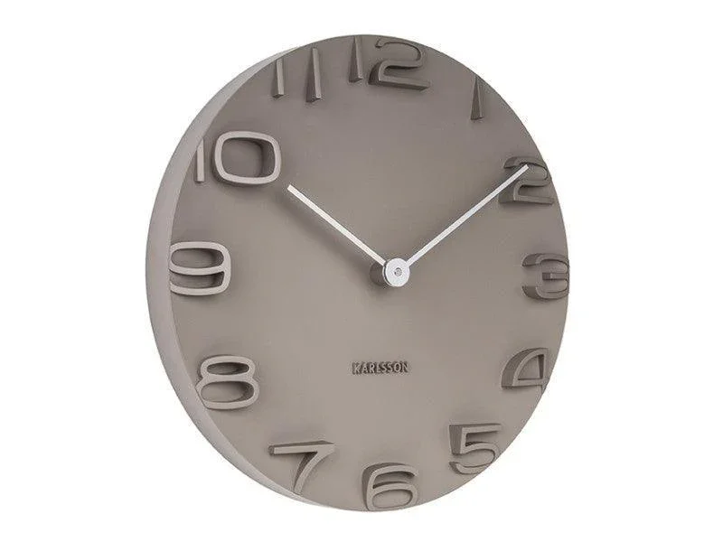 Karlsson Wall Clock On The Edge  - Warm Grey