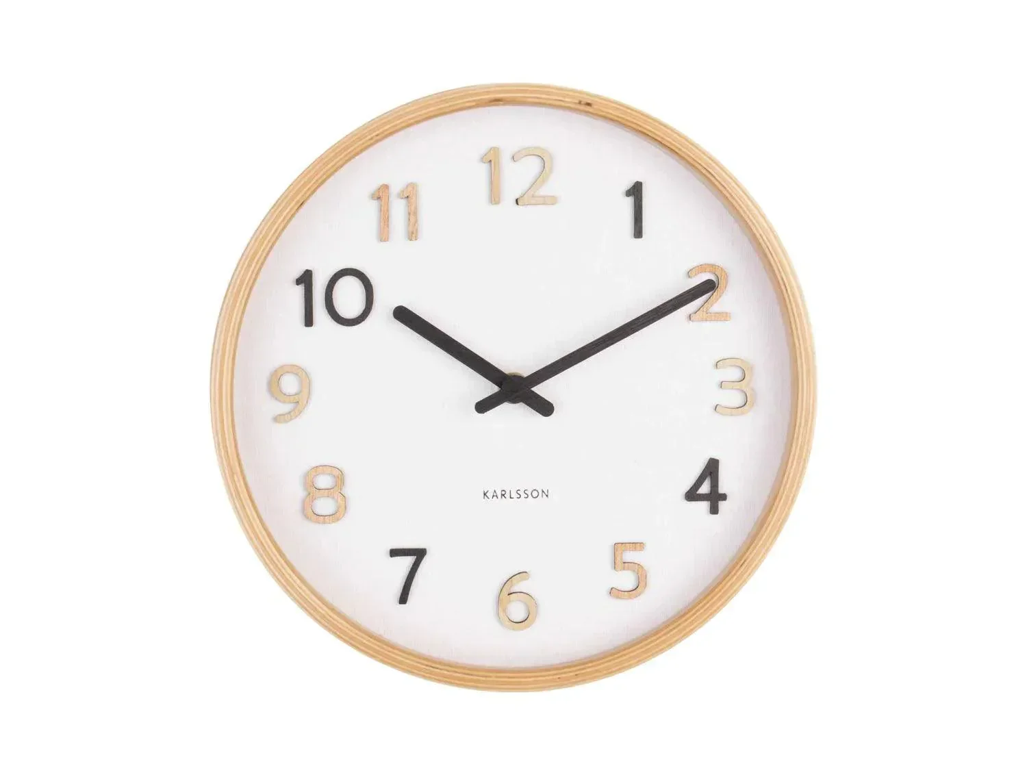 Karlsson Wall Clock Pure Wood Grain Small - MultiColour