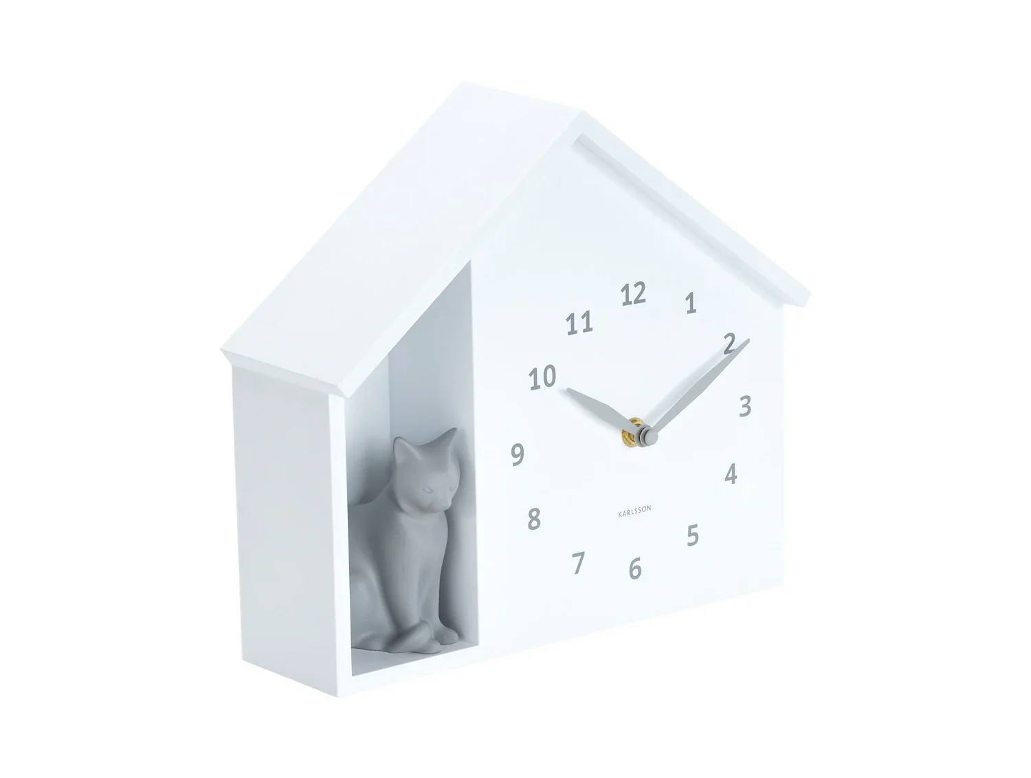 Karlsson Wall Clock Sitting Cat - White - Image 3