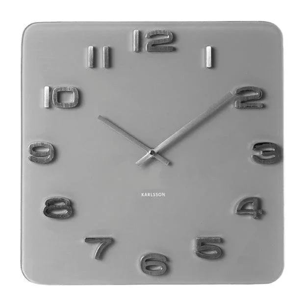 Karlsson Wall Clock Vintage Square - Grey