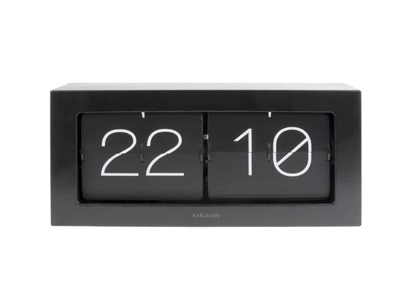 Karlsson Wall / Table Clock Boxed Flip XL Matt - Black