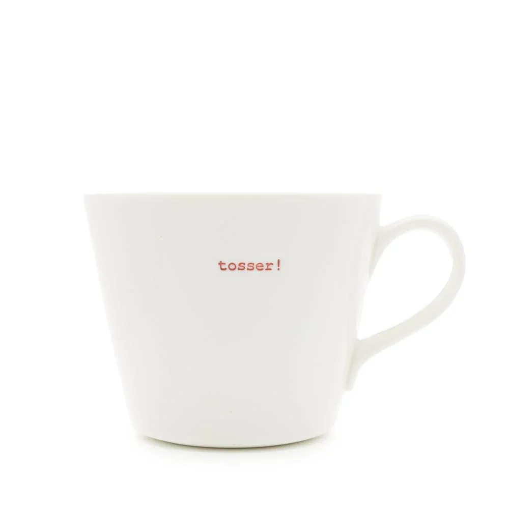 Keith Brymer Jones Bucket Mug Medium 350ml - Tosser (Red)