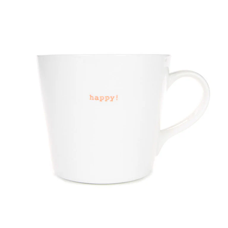 Keith Brymer Jones Large Mug 500ml - happy! (Orange)