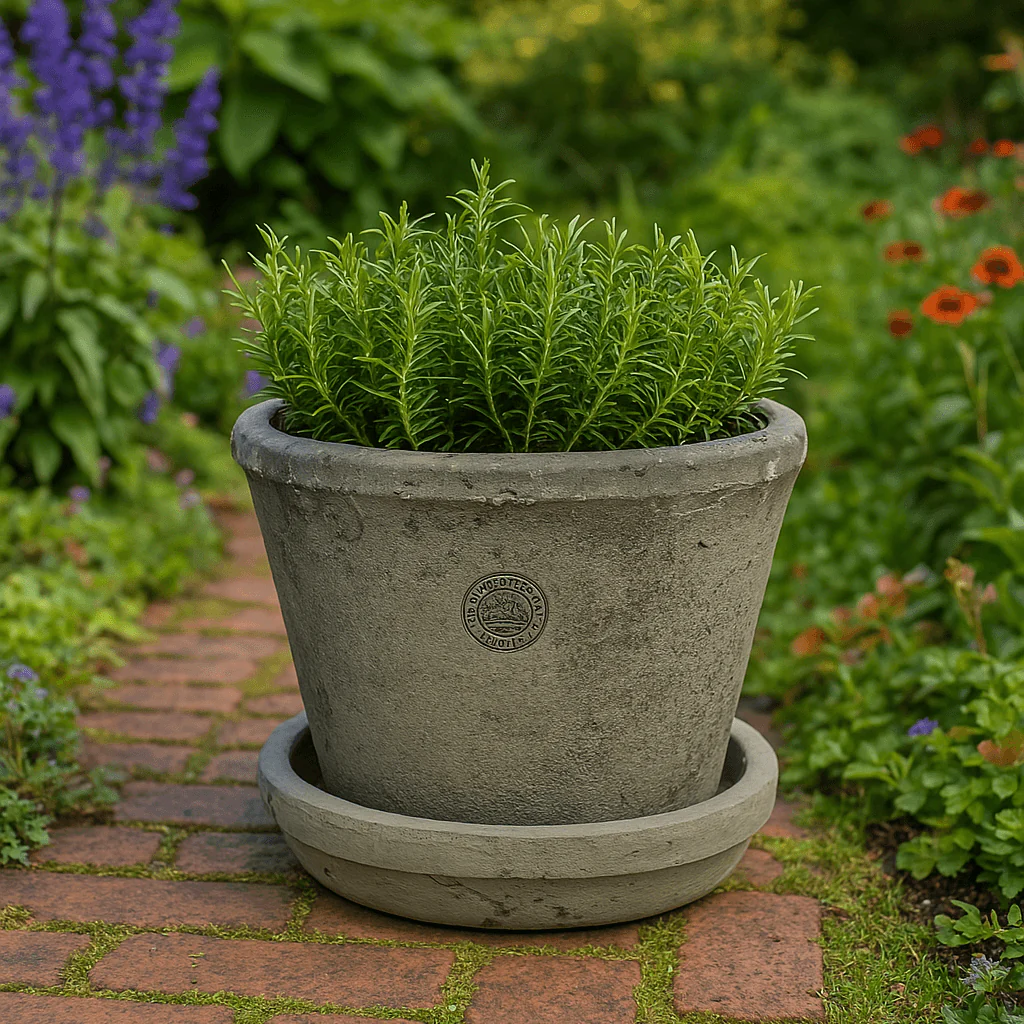 Kew Gardens Terracotta Large Pot - Antique Grey (20x15cm)