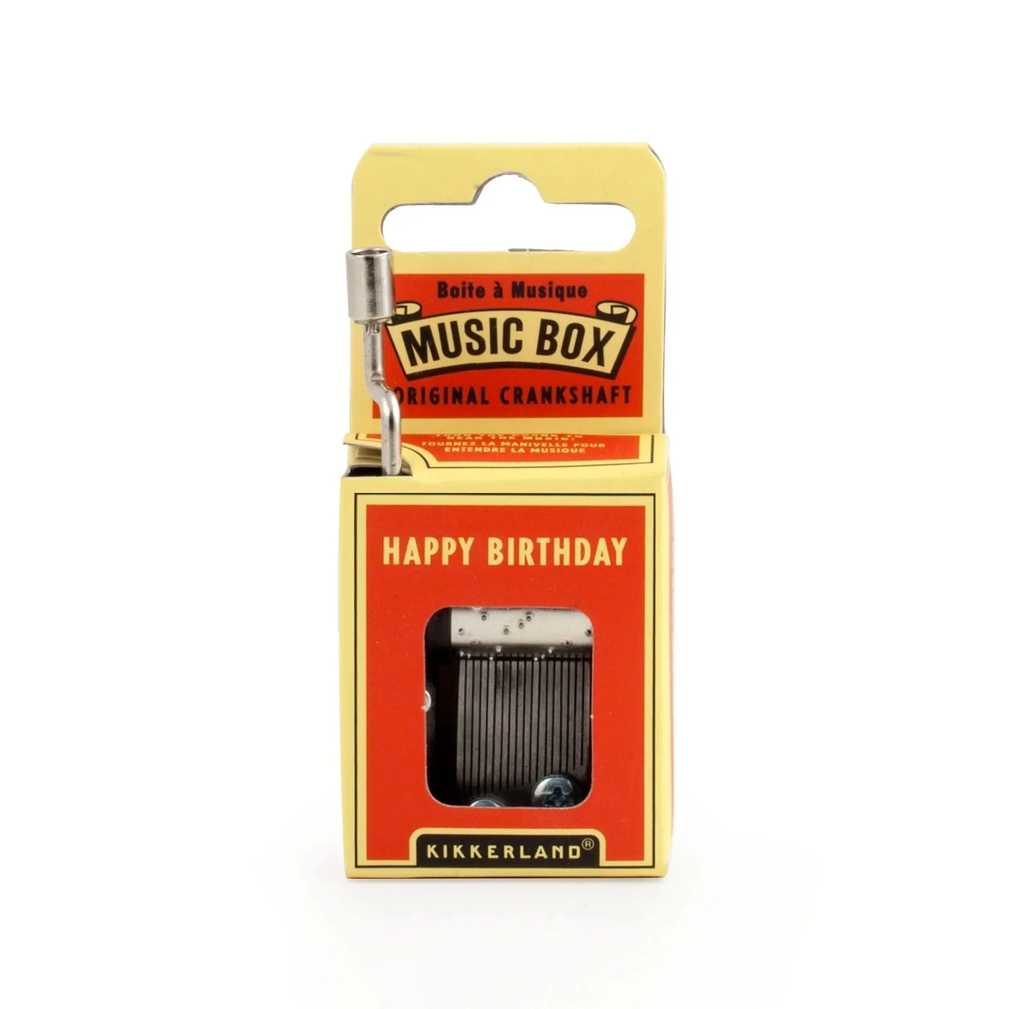 Kikkerland Happy Birthday Crank Music Box