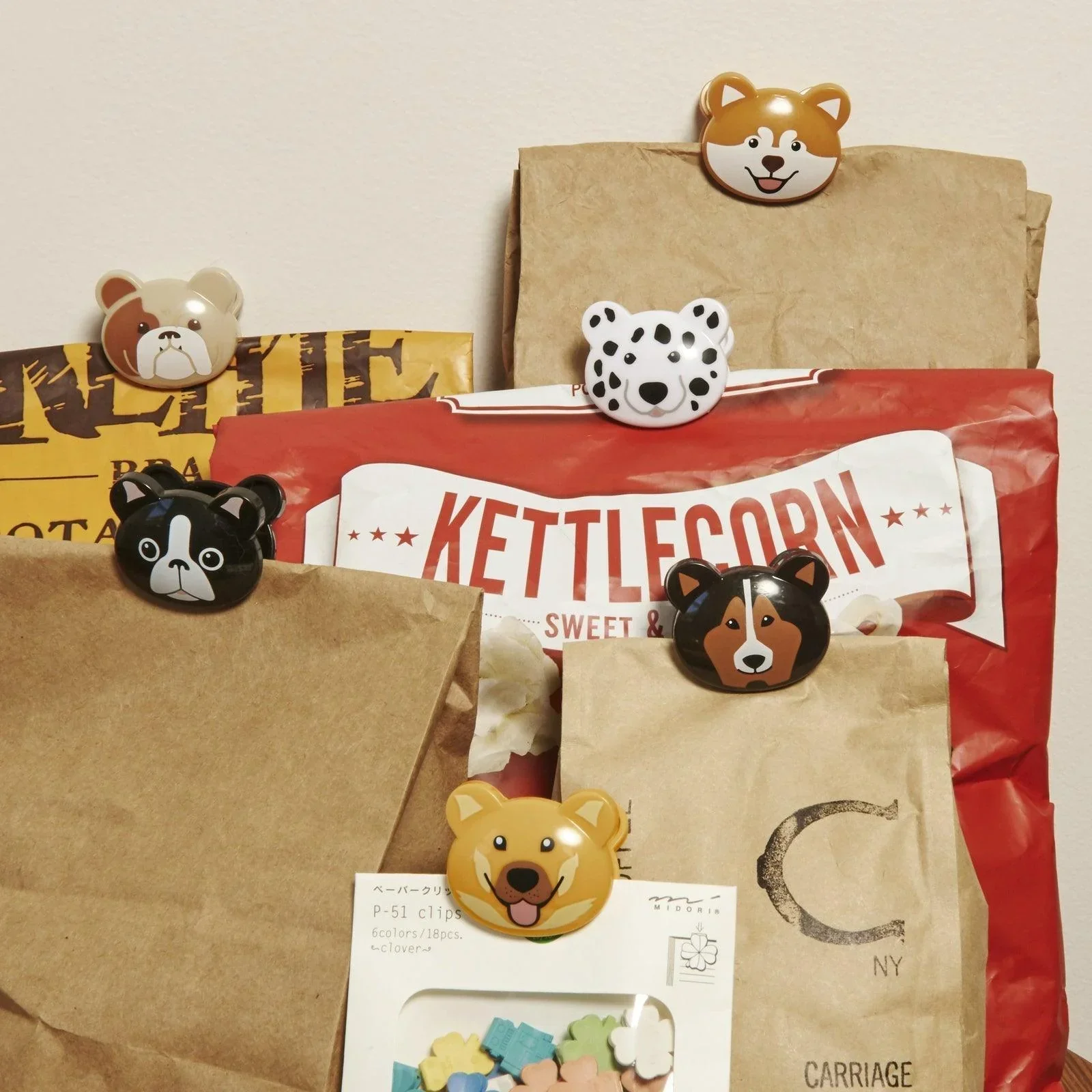 Kikkerland Set Of 6 Bag Clips - Doggie - Image 3