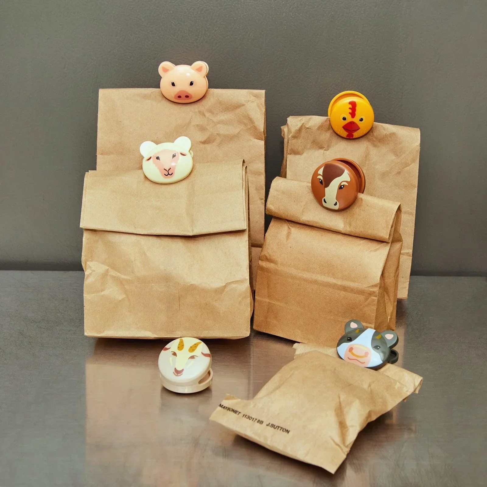 Kikkerland Set Of 6 Bag Clips - Farm Animal - Image 4