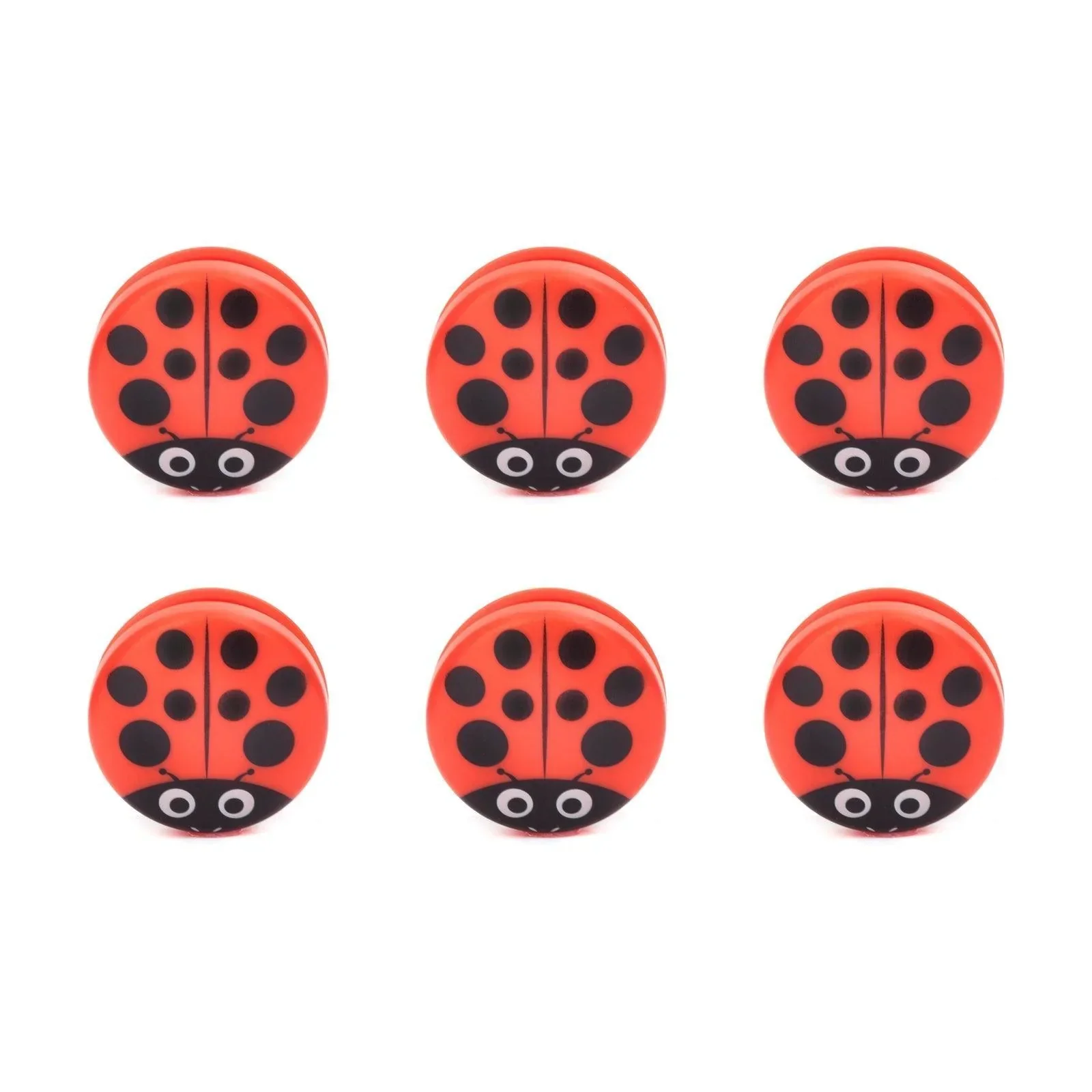Kikkerland Set Of 6 Bag Clips - Ladybug