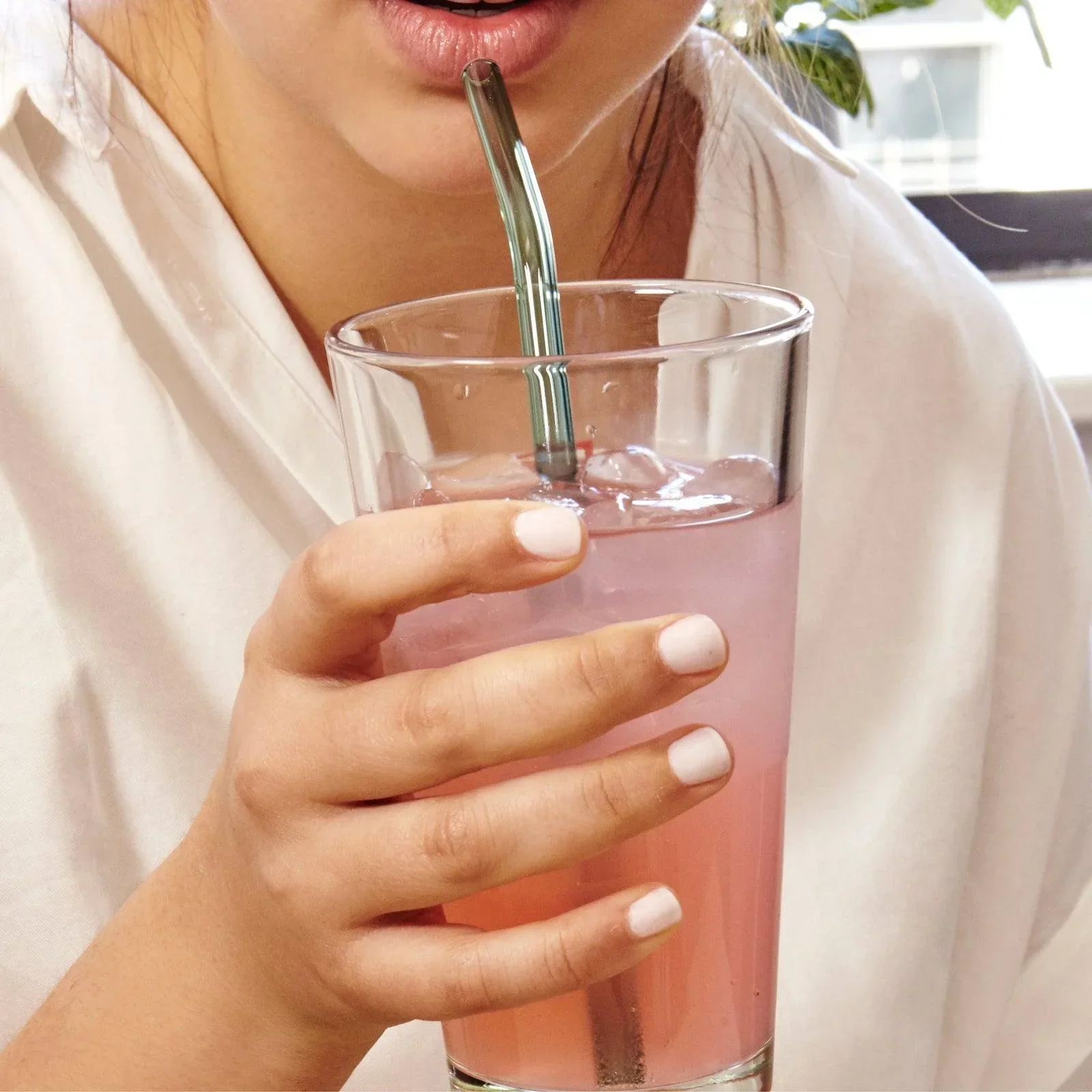 Kikkerland Set Of 7 Colourful Reusable Glass Straws - Image 2