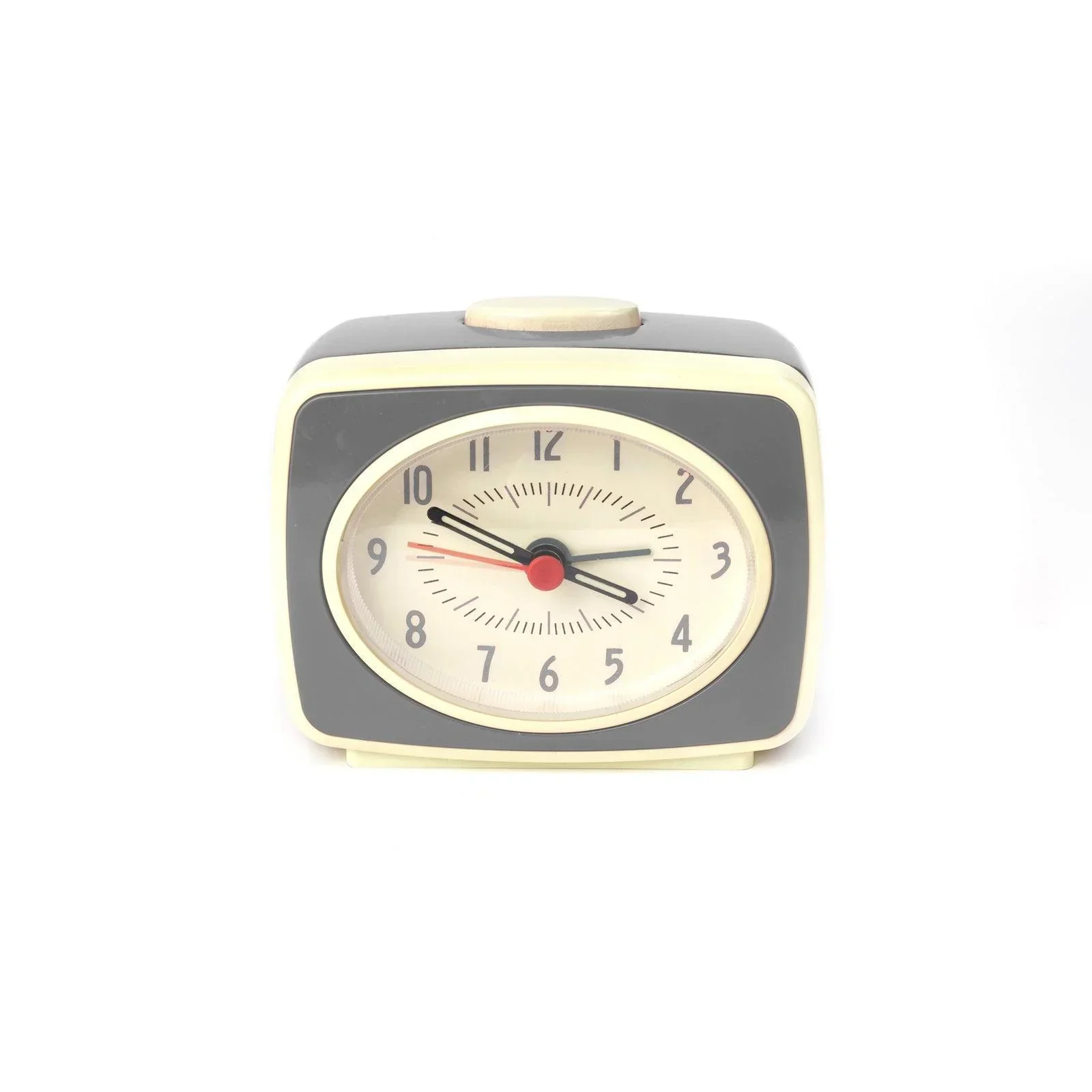 Kikkerland Small Classic Alarm Clock - Grey