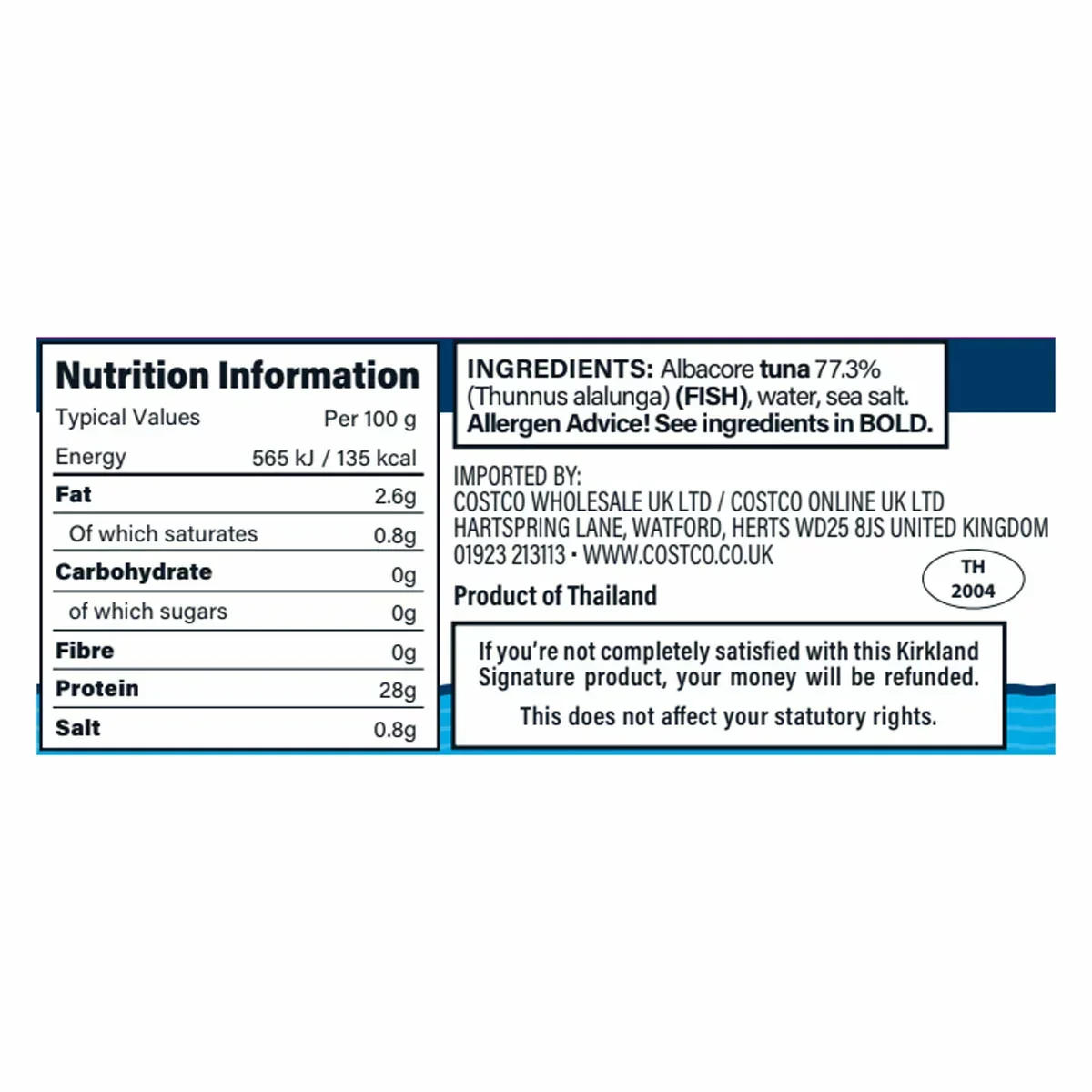 Kirkland Signature Albacore Solid White Tuna in Brine (8x198g) - Image 3