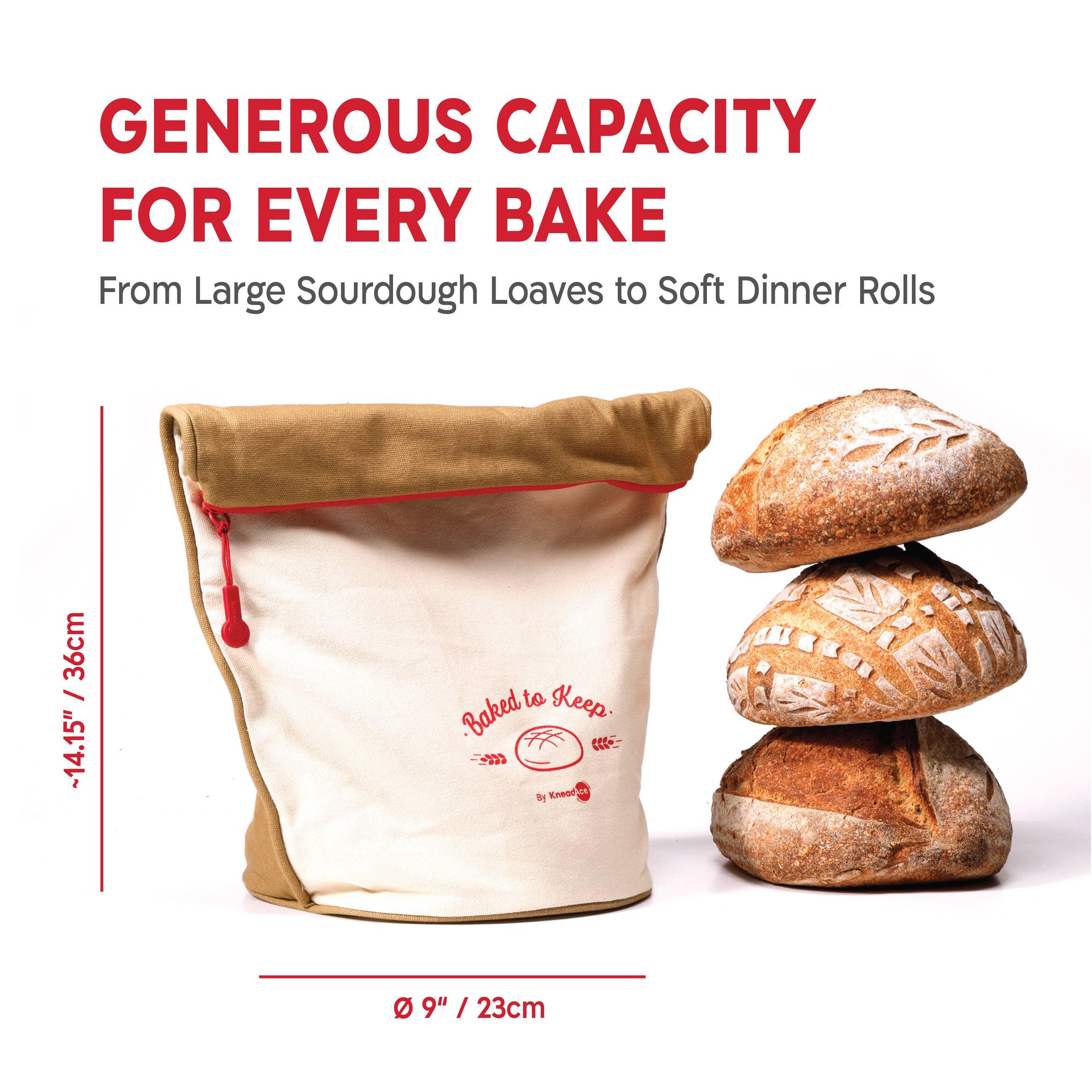 KneadAce Roll Top Bread Bags (Grey/Off-White) - Image 4