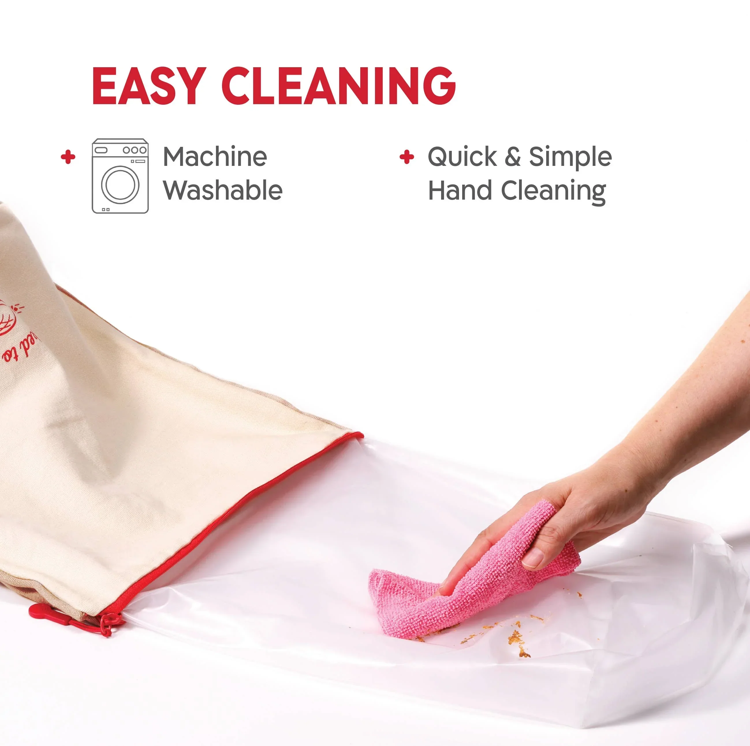 KneadAce Roll Top Bread Bags (Grey/Off-White) - Image 6
